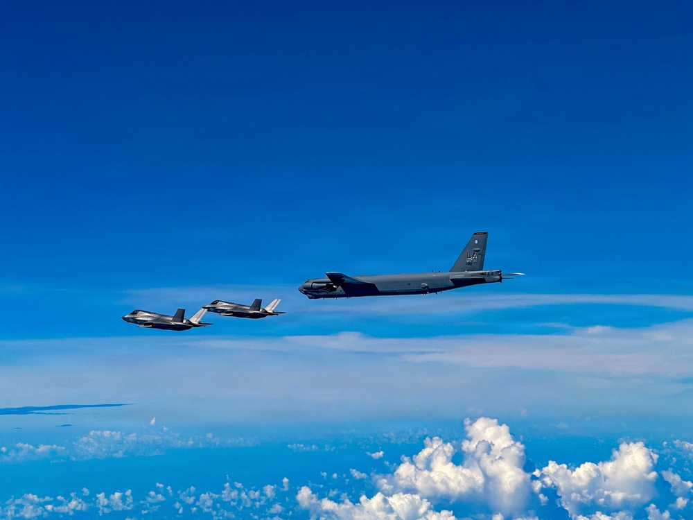 B-52H, F35 conduct bomber attack demo