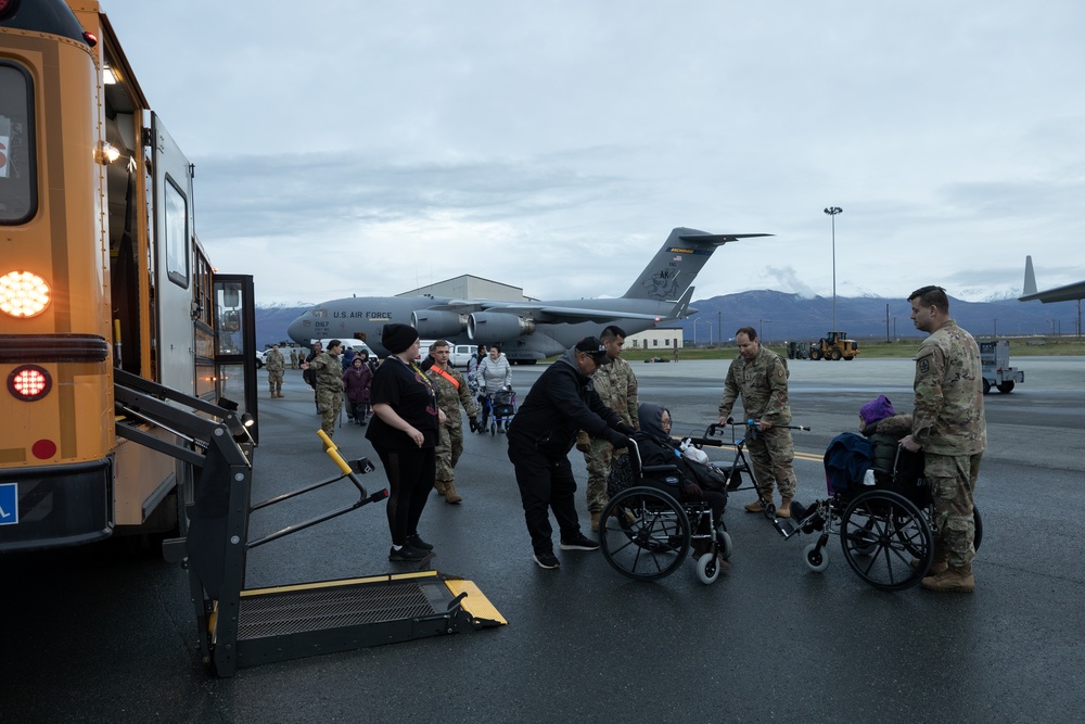 AKOM continues evacuation mission to JBER during Operation Halong Response