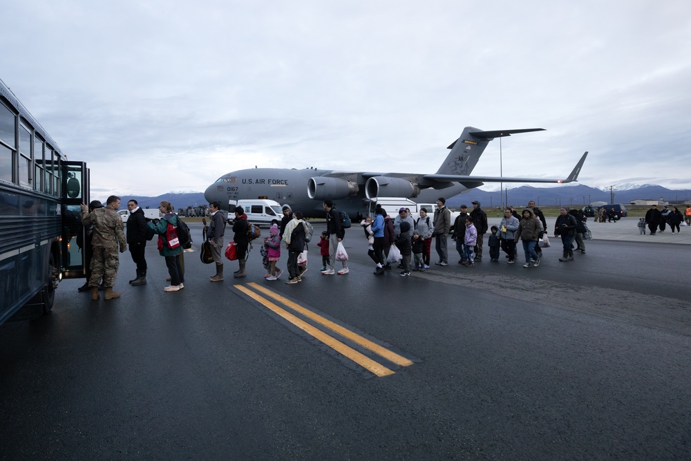 AKOM continues evacuation mission to JBER during Operation Halong Response
