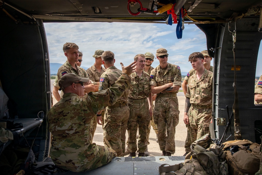 U.K. and U.S. KFOR MEDEVAC Team Training Builds Readiness in Kosovo