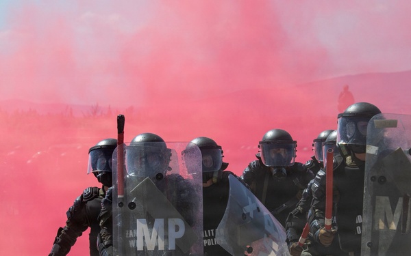 Polish Soldiers Sharpen Crowd Riot Control Skills in Kosovo