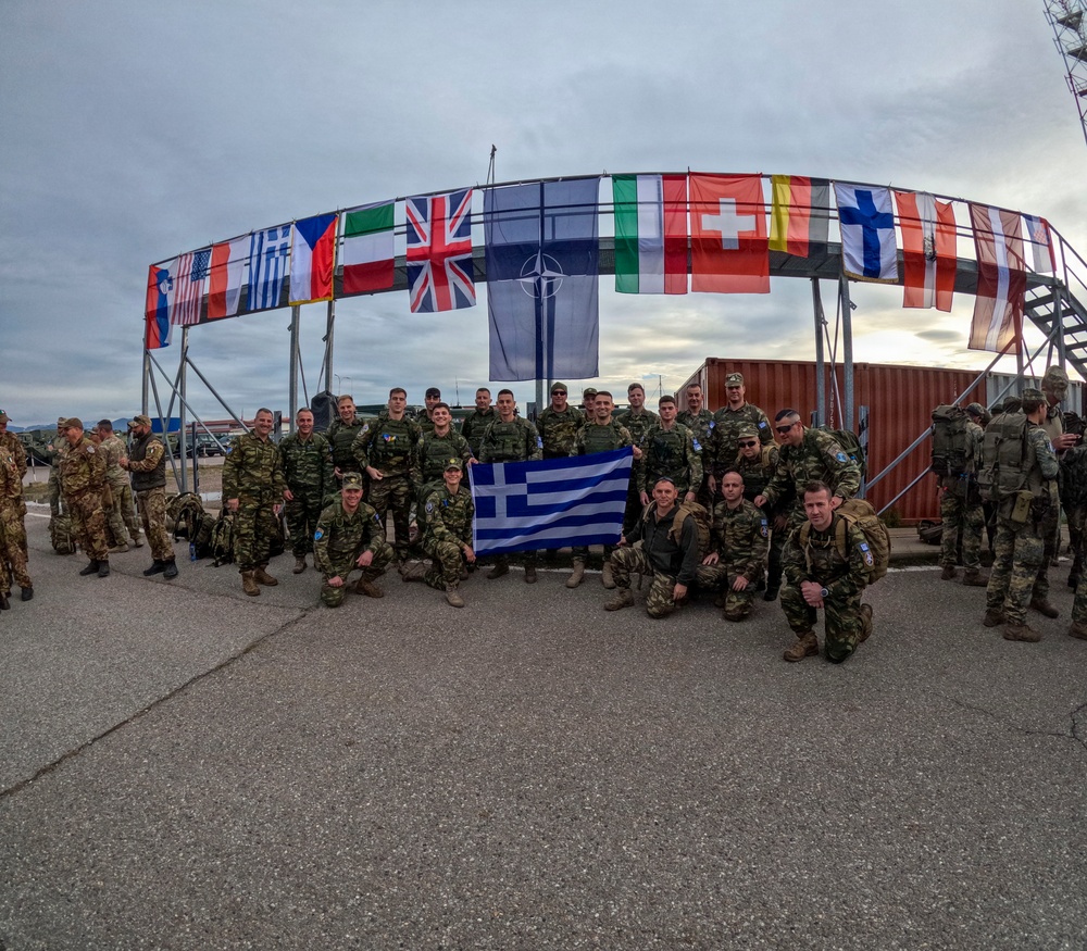 KFOR Multinational Soldiers Test Endurance During Danish Contingent March