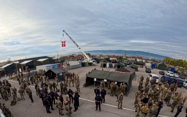 KFOR Multinational Soldiers Test Endurance During Danish Contingent March