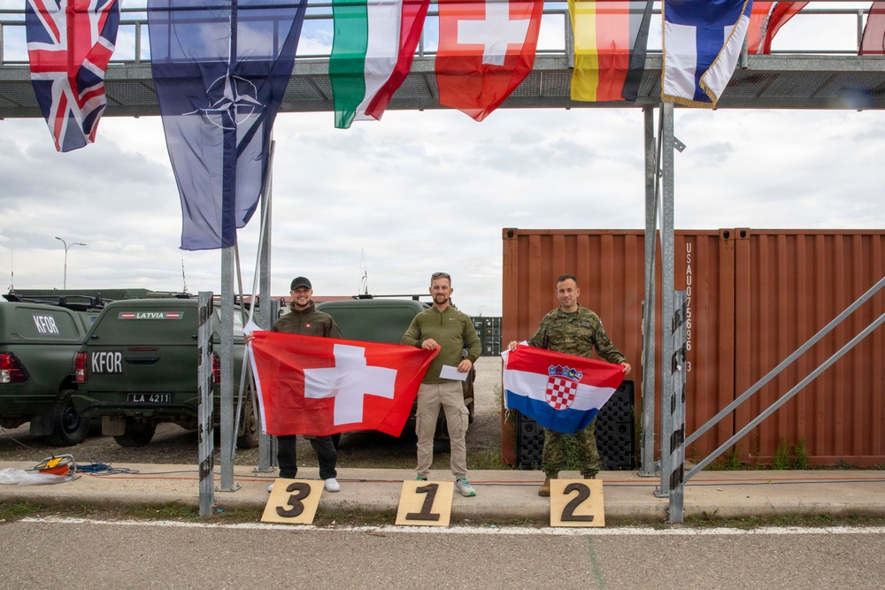 KFOR Multinational Soldiers Test Endurance During Danish Contingent March