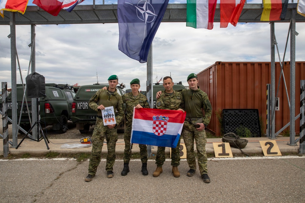KFOR Multinational Soldiers Test Endurance During Danish Contingent March