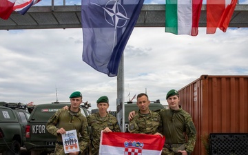 KFOR Multinational Soldiers Test Endurance During Danish Contingent March