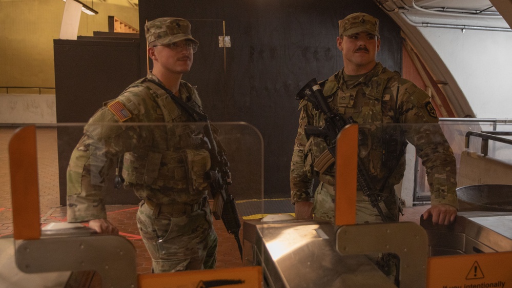 National Guard Patrols Farragut North Metro Station