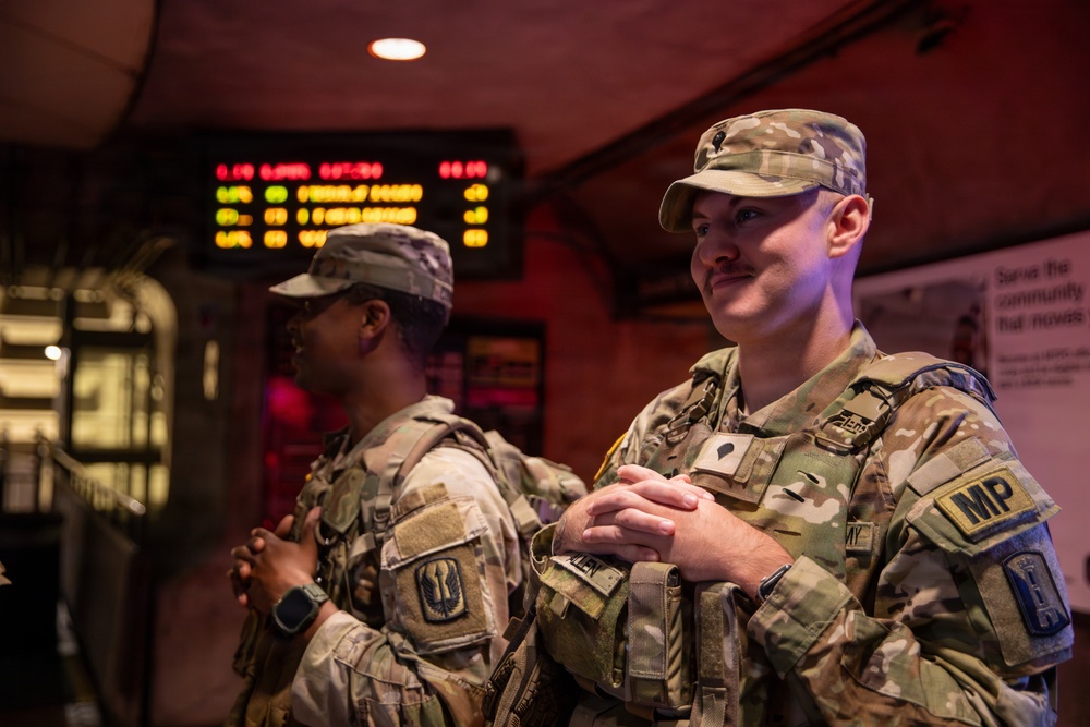 Mississippi National Guard Soldiers patrol in the Washington Metro Mississippi National Guard Soldiers patrol in the Washington Metro