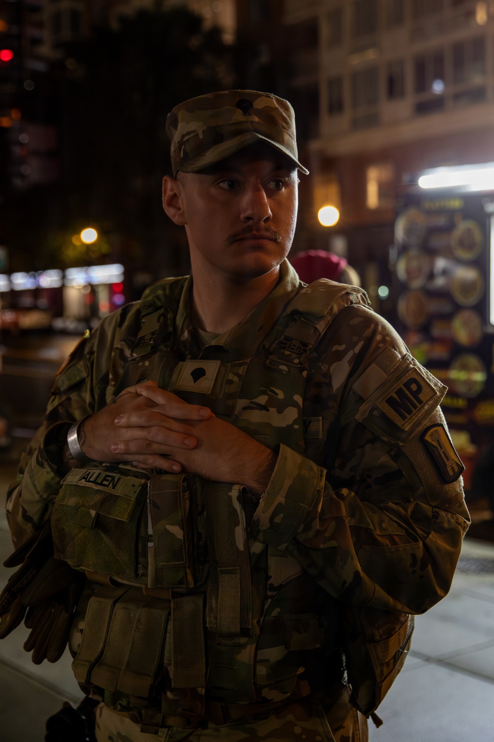A Mississippi National Guard Soldier patrols in Washington, D.C. A Mississippi National Guard Soldier patrols in Washington, D.C.