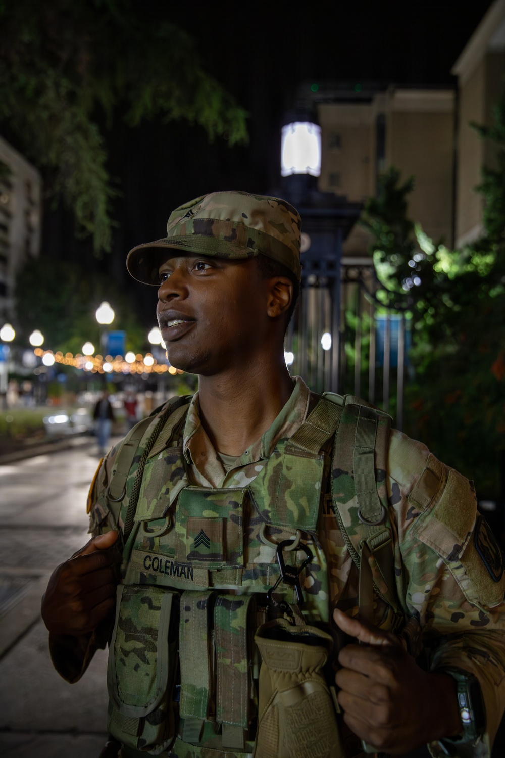 A Mississippi National Guard Soldier patrols in Washington, D.C. A Mississippi National Guard Soldier patrols in Washington, D.C.