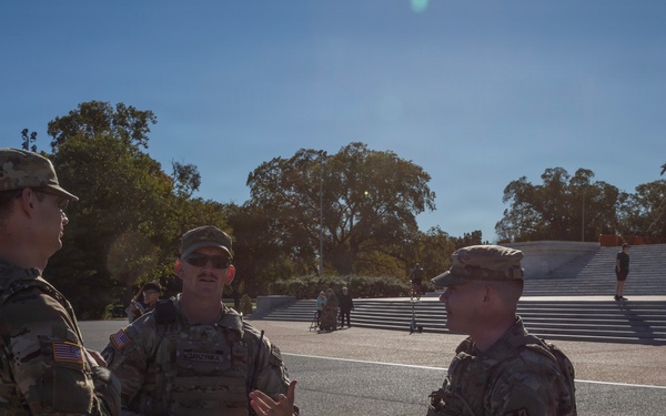 Georgia National Guard Soldiers patrol Tidal Basin in Washington D.C.