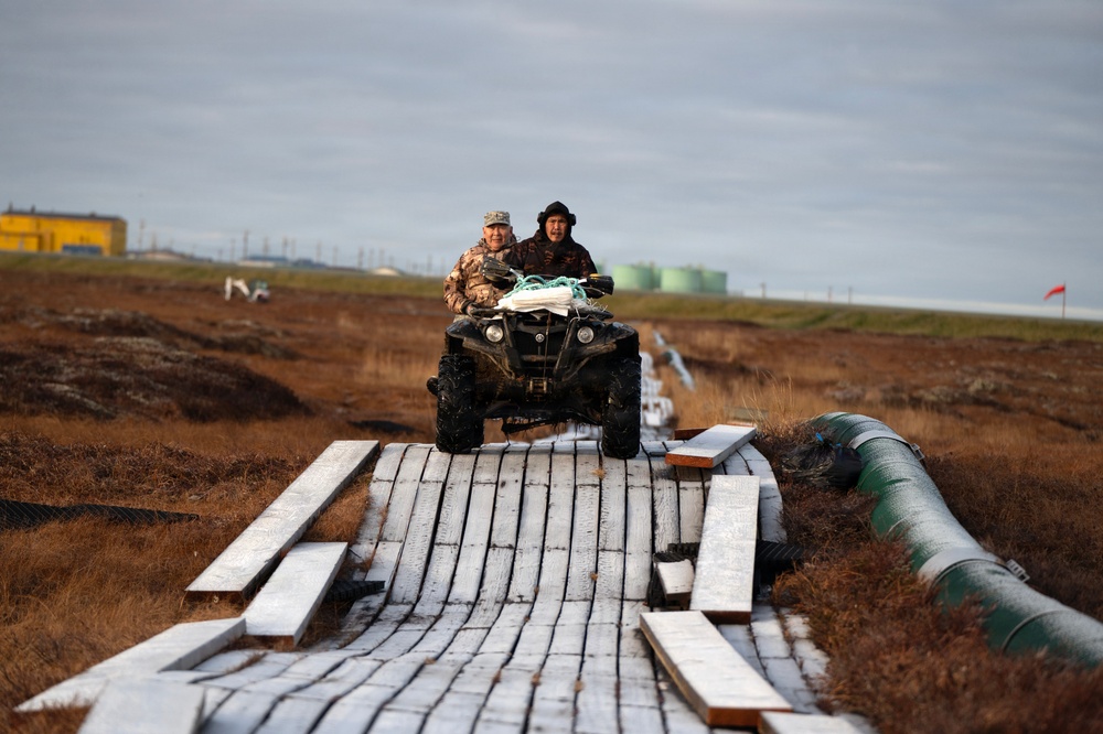 AKOM members conduct damage evaulations in western Alaska as relief efforts transition to recovery operations