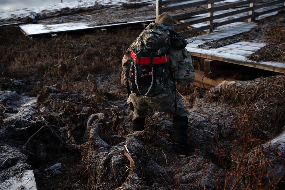 AKOM members conduct damage evaulations in western Alaska as relief efforts transition to recovery operations