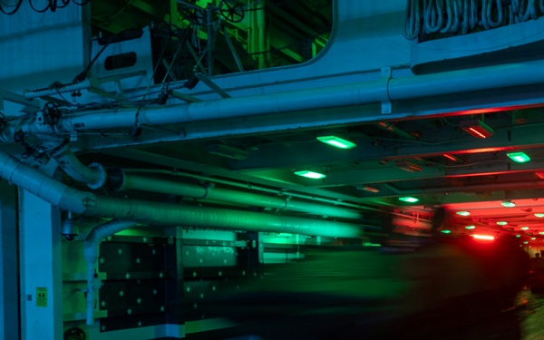 U.S. Marines conduct night ACV operations on USS Portland (LPD 27)