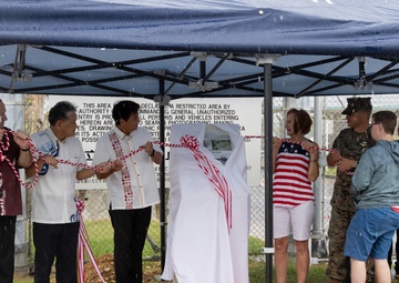 The family of MOH recipient Pvt Dale Hansen visits Camp Hansen