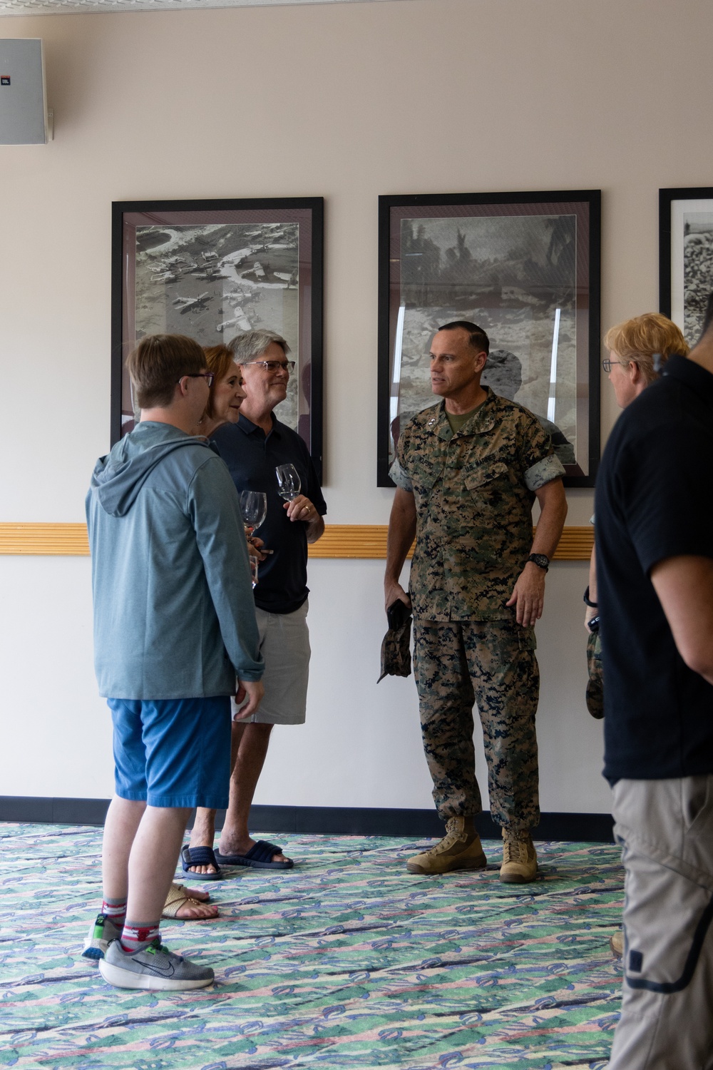 The family of MOH recipient Pvt Dale Hansen visits Camp Hansen