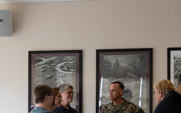 The family of MOH recipient Pvt Dale Hansen visits Camp Hansen