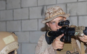 U.S. Navy Sailors and Marines perform Close Quarters Battle Drills