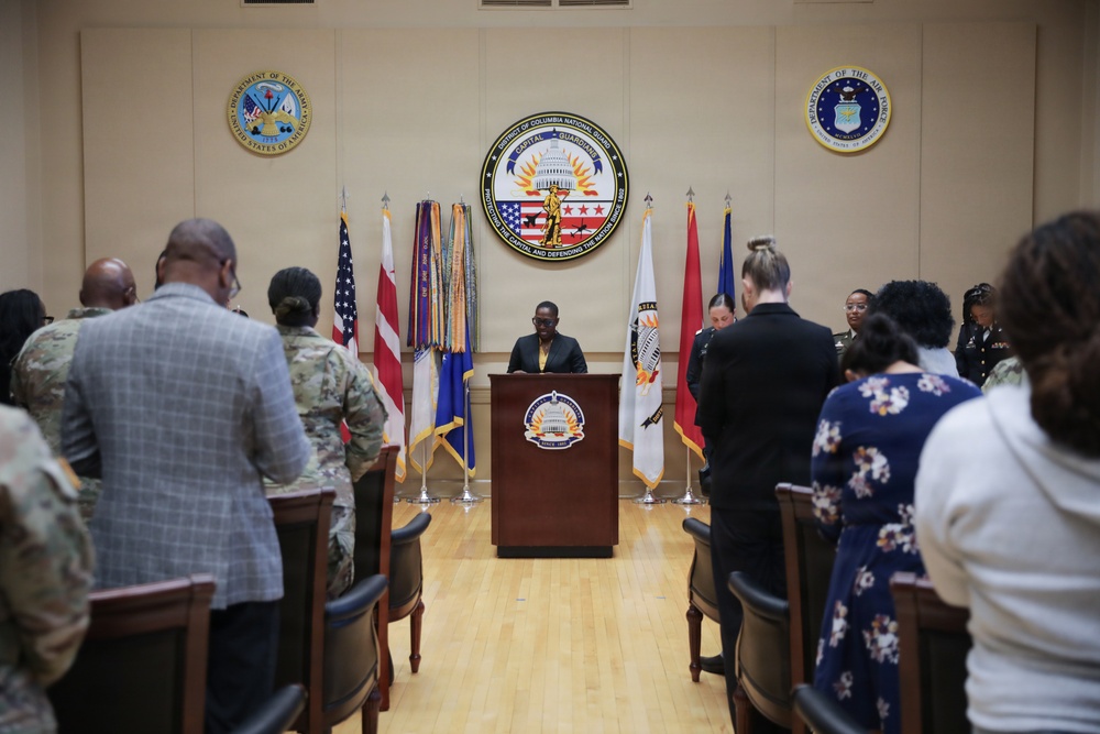 District of Columbia National Guard holds Promotion Ceremony for Master Sgt. Norrelle Combest