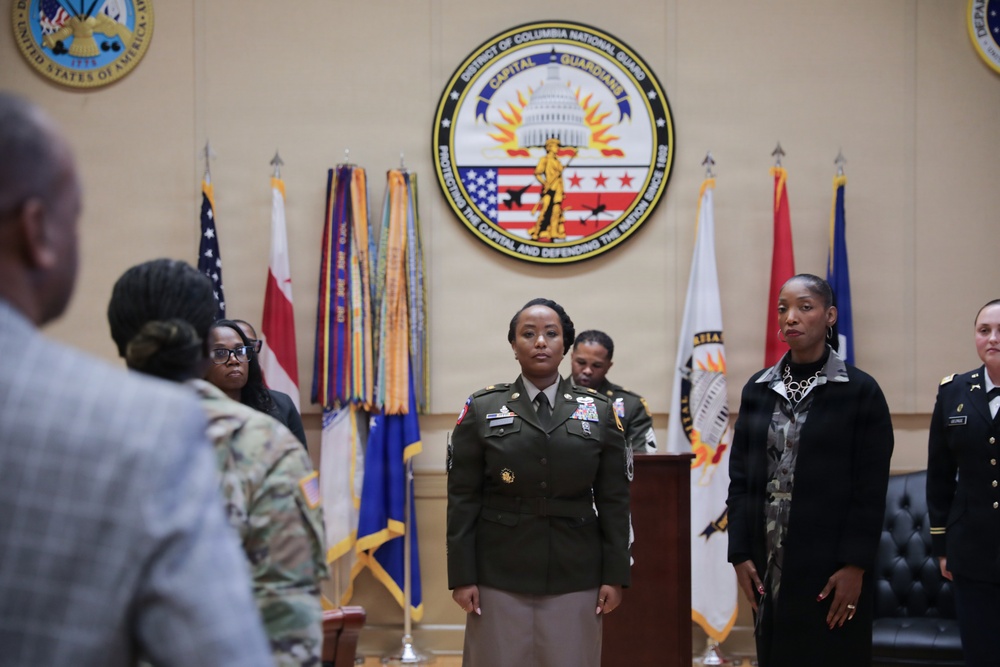 District of Columbia National Guard holds Promotion Ceremony for Master Sgt. Norrelle Combest