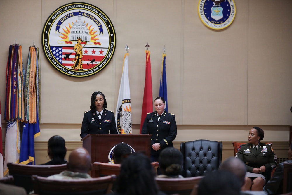 District of Columbia National Guard holds Promotion Ceremony for Master Sgt. Norrelle Combest