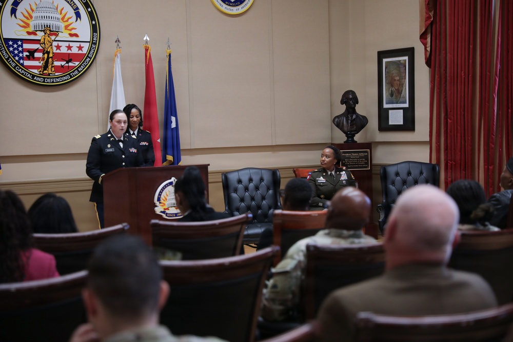 District of Columbia National Guard holds Promotion Ceremony for Master Sgt. Norrelle Combest