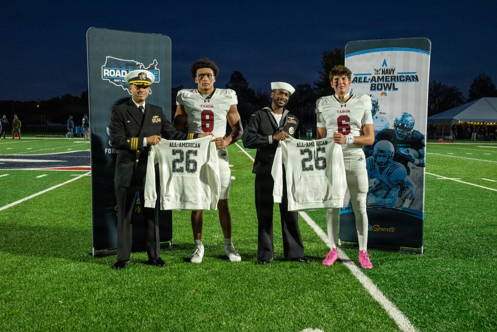 NTAG NEW ENGLAND PRESENTS ALL AMERICAN BOWL PLAYERS JERSEYS