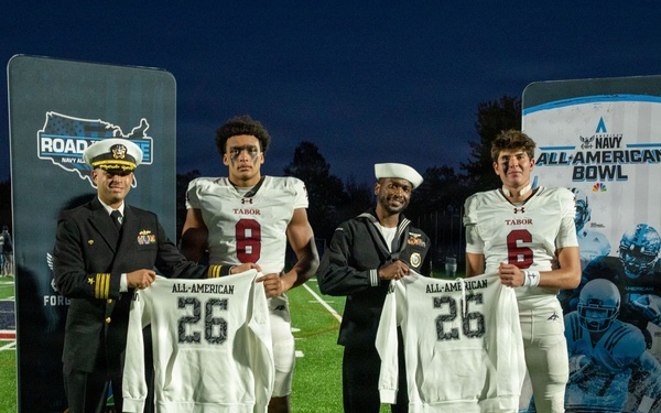 NTAG NEW ENGLAND PRESENTS ALL AMERICAN BOWL PLAYERS JERSEYS