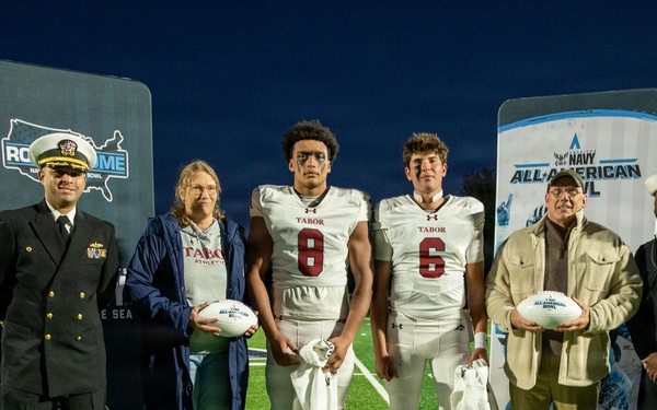 NTAG NEW ENGLAND PRESENTS ALL AMERICAN BOWL PLAYERS WITH JERSEYS