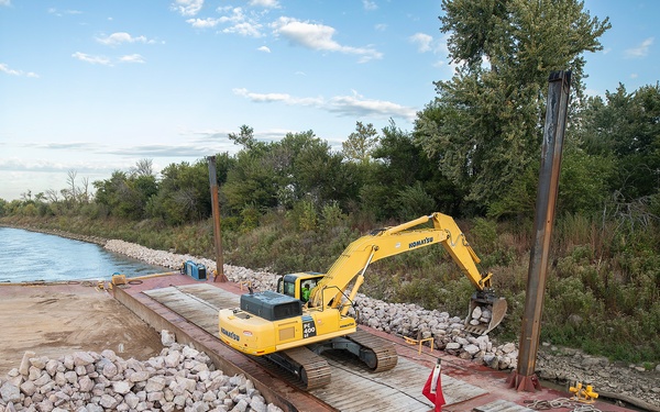 Missouri River bank revetment stabilization and repair, U.S. Army  Corps of Engineers, Omaha District