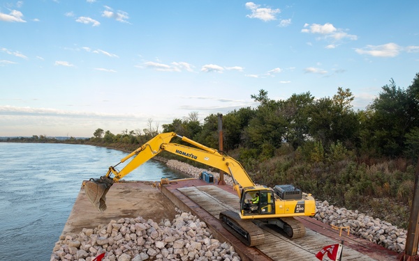 Missouri River bank revetment stabilization and repair, U.S. Army  Corps of Engineers, Omaha District