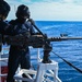 Coast Guard Cutter Forrest Rednour crew members conducts a gunnery exercise off the Southern California coast