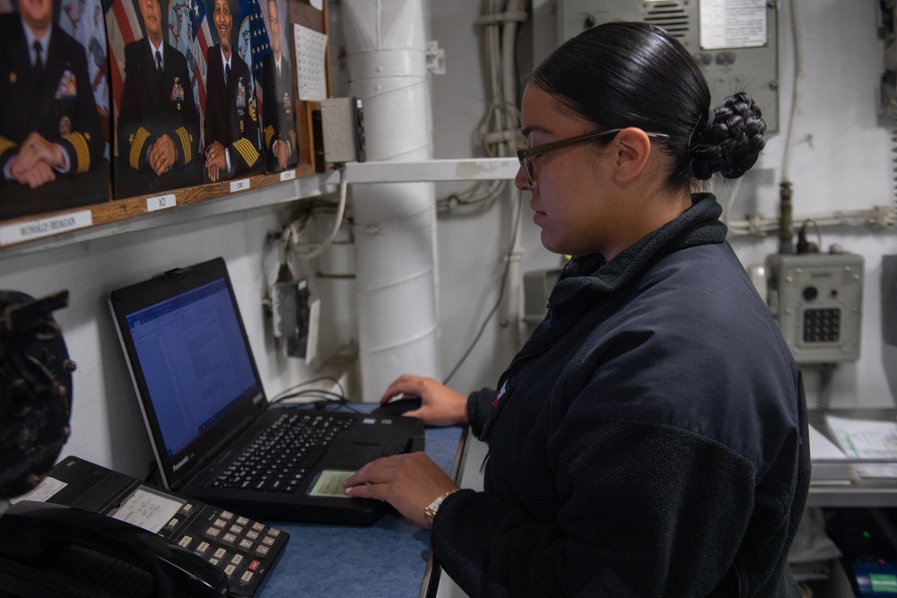 Reagan Sailors Stand Watch