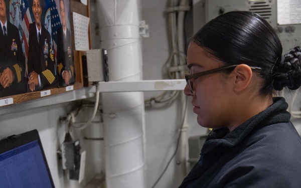 Reagan Sailors Stand Watch