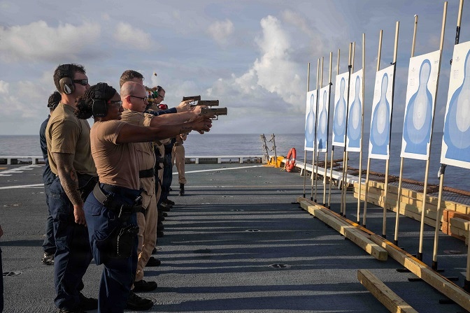 Live-Fire Exercise aboard Fort Lauderdale Live-Fire Exercise aboard Fort Lauderdale