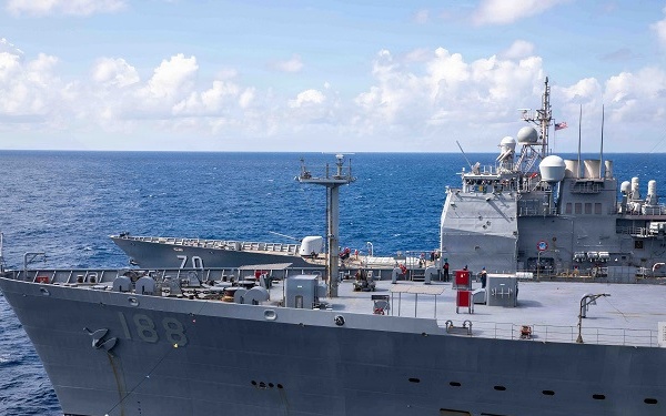 USS Fort Lauderdale Conducts a Fueling-at-Sea with USNS Joshua Humphreys