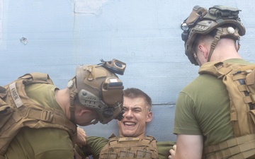 22nd MEU(SOC) | Marines Conduct Trauma Lane Aboard San Antonio