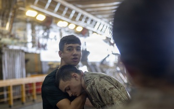 22nd MEU(SOC) | Marines Conduct MCMAP Aboard San Antonio