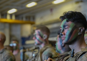 Marines and Sailors prepare to execute the Marine Corps 250th Birthday Amphibious Capabilities Demonstration