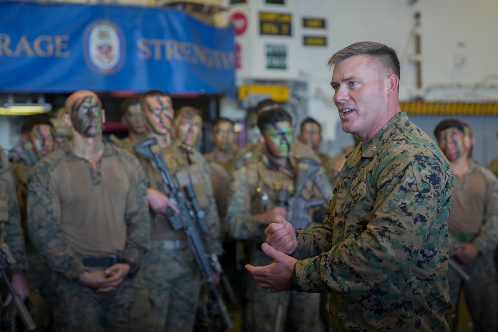 Marines and Sailors prepare to execute the Marine Corps 250th Birthday Amphibious Capabilities Demonstration