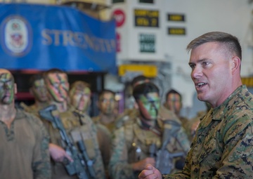 Marines and Sailors prepare to execute the Marine Corps 250th Birthday Amphibious Capabilities Demonstration