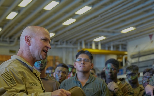 Marines and Sailors prepare to execute the Marine Corps 250th Birthday Amphibious Capabilities Demonstration