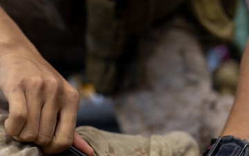 22nd MEU(SOC) | Marines Conduct Combat Life Saver Training Aboard San Antonio
