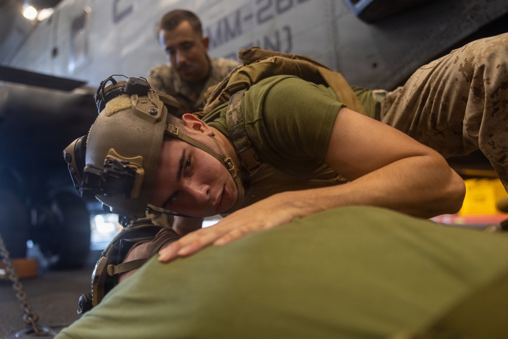 22nd MEU(SOC) | Marines Conduct Combat Life Saver Training Aboard San Antonio