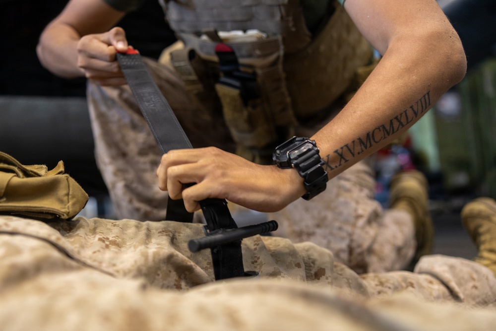 22nd MEU(SOC) | Marines Conduct Combat Life Saver Training Aboard San Antonio