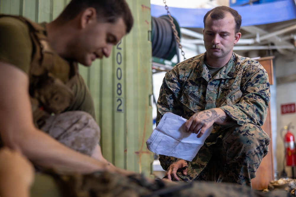 22nd MEU(SOC) | Marines Conduct Combat Life Saver Training Aboard San Antonio