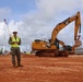 A Civil Engineering Corps Officer Oversees Site Grading
