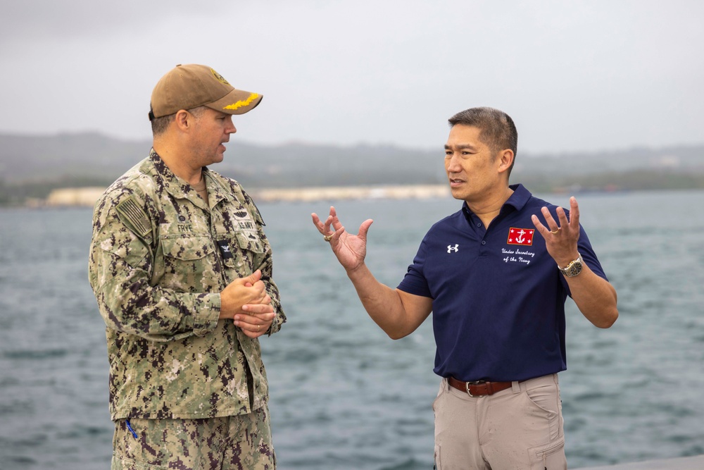 UNSECNAV visits military installations and troops across Guam