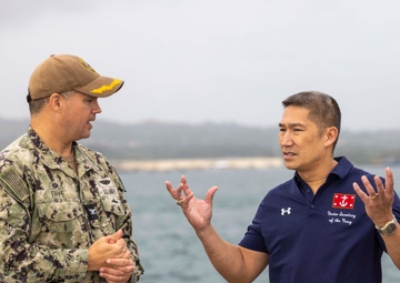 UNSECNAV visits military installations and troops across Guam