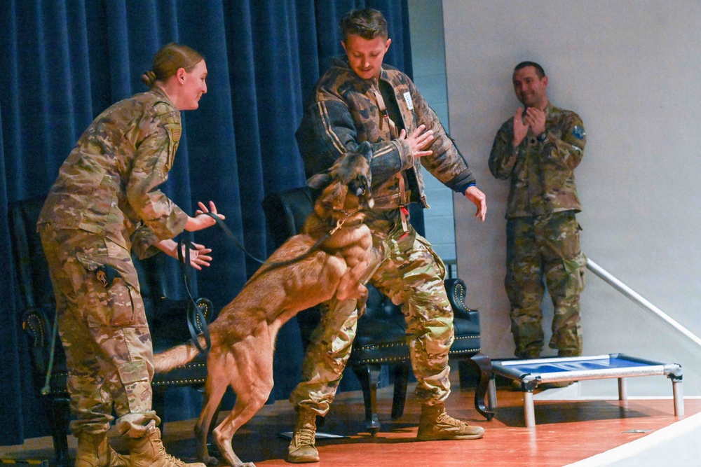 MWD Rudy and Torro retirement ceremony at Peterson SFB MWD Rudy and Torro retirement ceremony at Peterson SFB